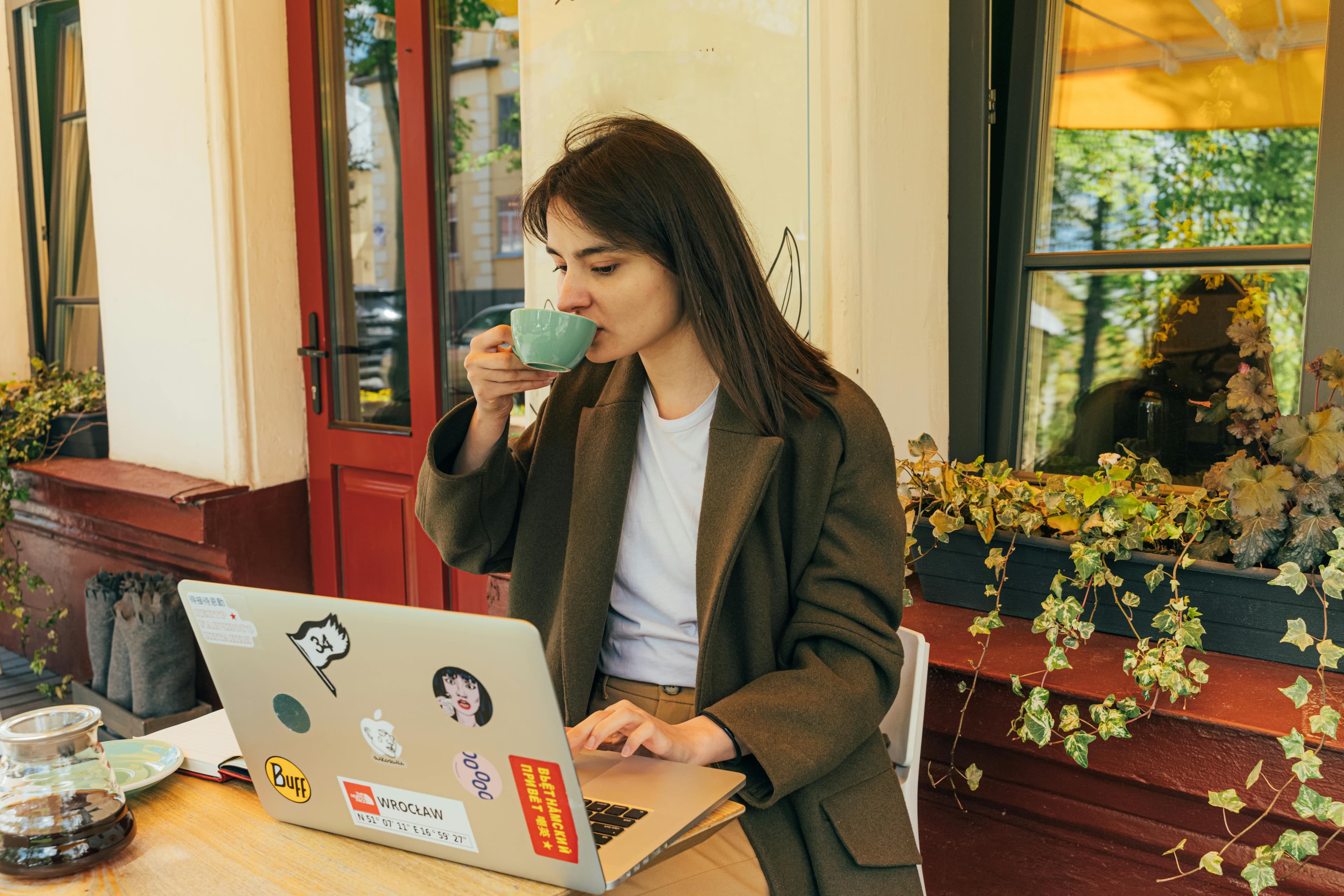 Person relaxing while Gensform handles their social media